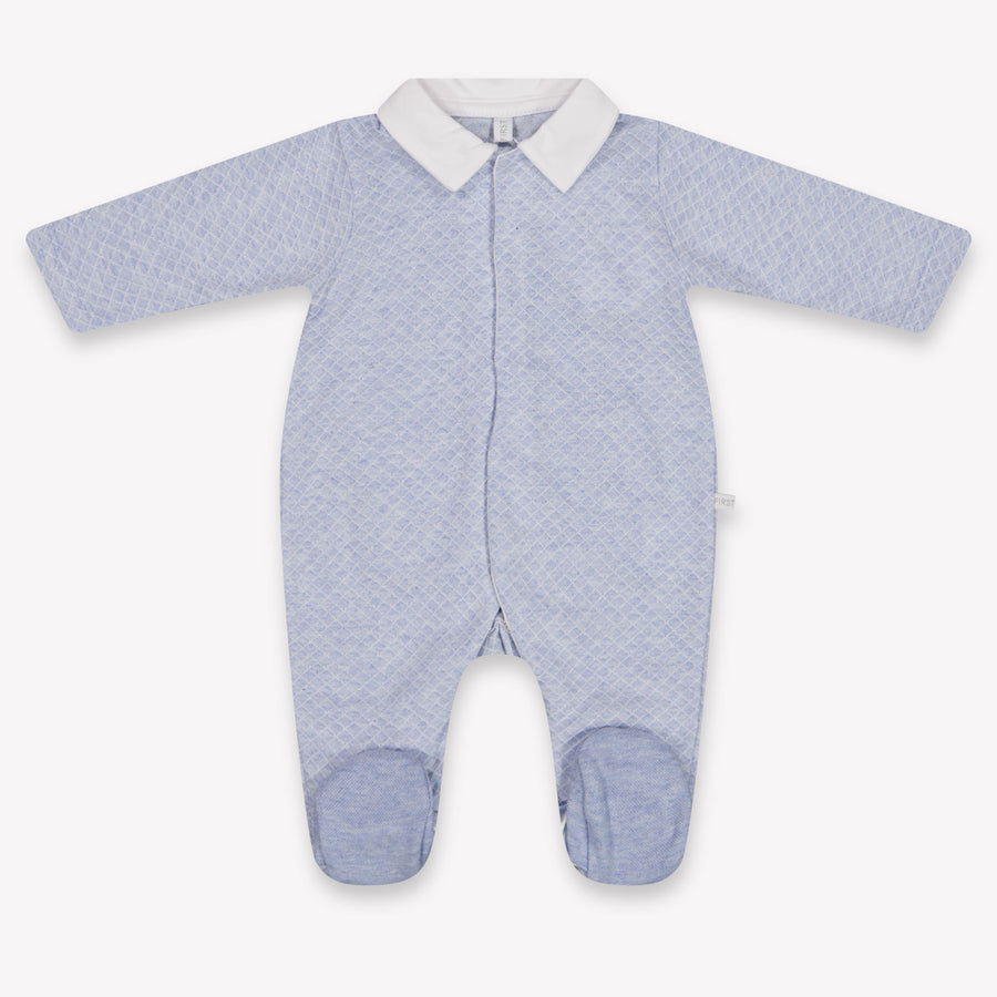 First Baby Boys Romper in Light Blue