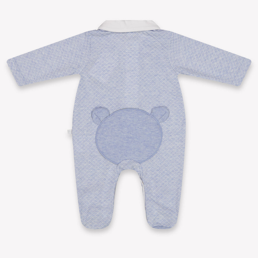 First Baby Boys Playsuit In Light Blue