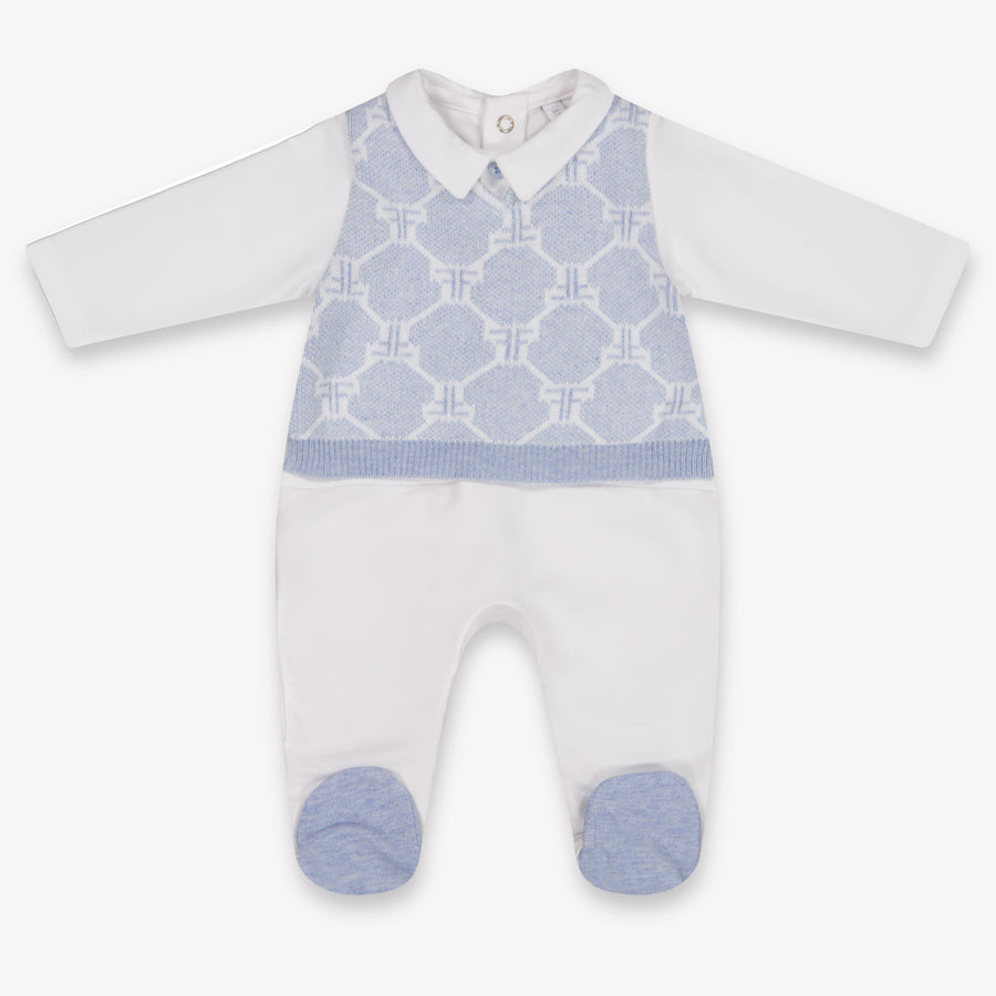 First Baby Boys Romper in Light Blue