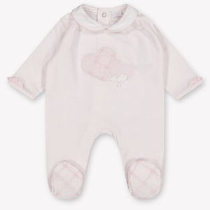 First Baby Girls Playsuit In Light Pink