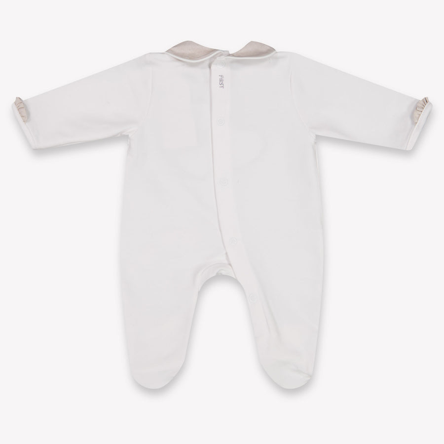 First Baby Girls Playsuit In Light Beige
