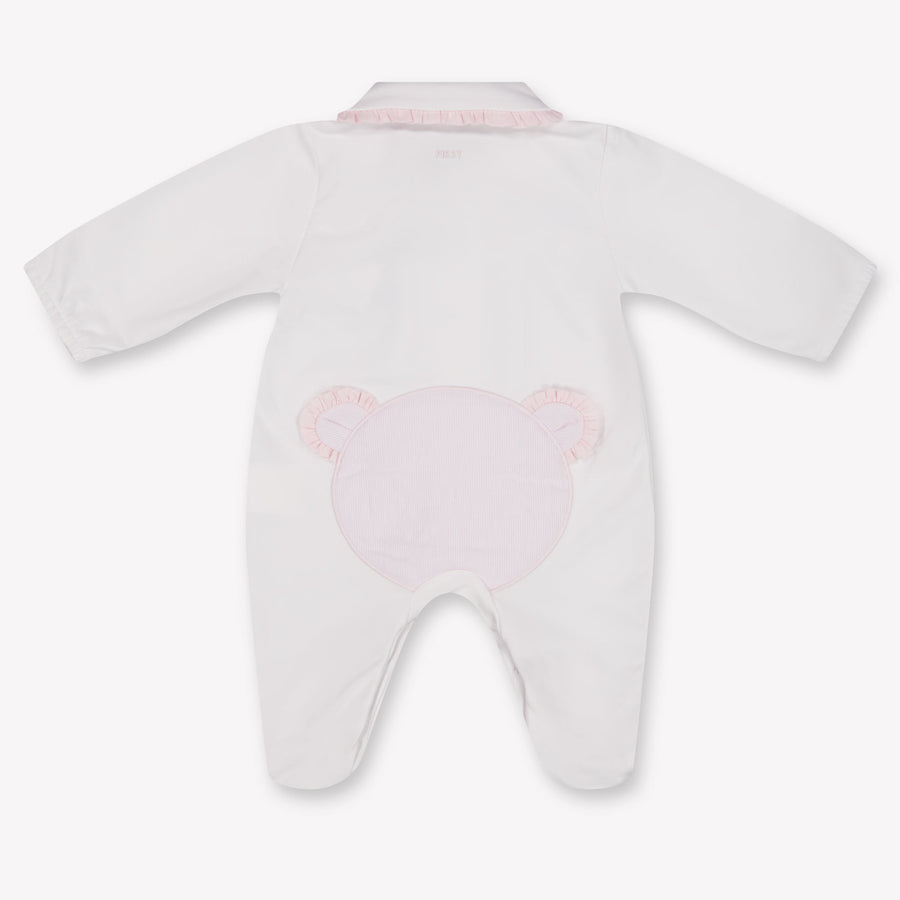 First Baby Girls Playsuit In White