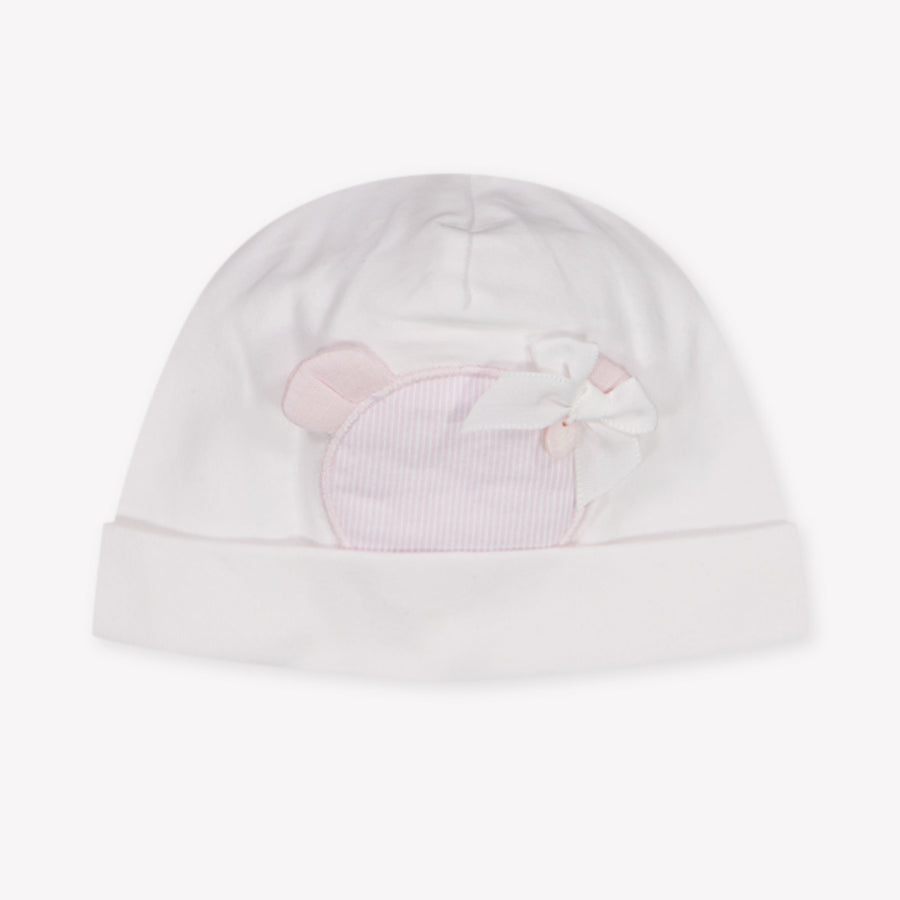 First Baby Girls Beanie in White
