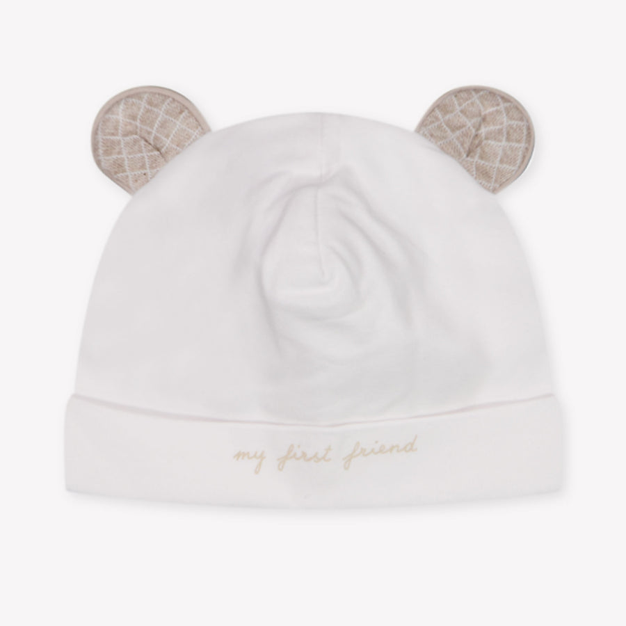 First Baby Boys Beanie in Beige