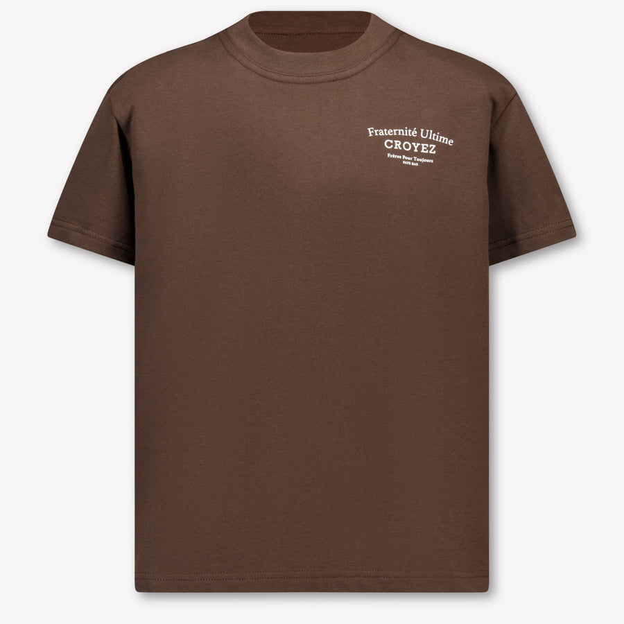 Croyez Kinder Jongens T-Shirt In Donker Bruin