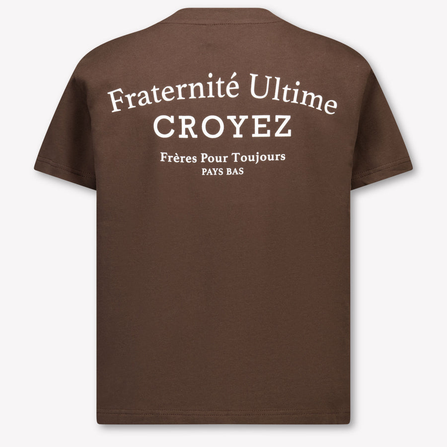 Croyez Kinder Jongens T-Shirt In Donker Bruin
