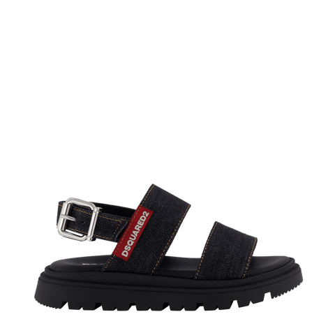 Dsquared2 Kids Girls Sandals Black