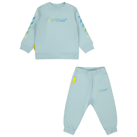 Off-White Baby Jongens Joggingpak Blauw 18/24
