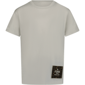 Fendi Kids Unisex T-Shirt Beige