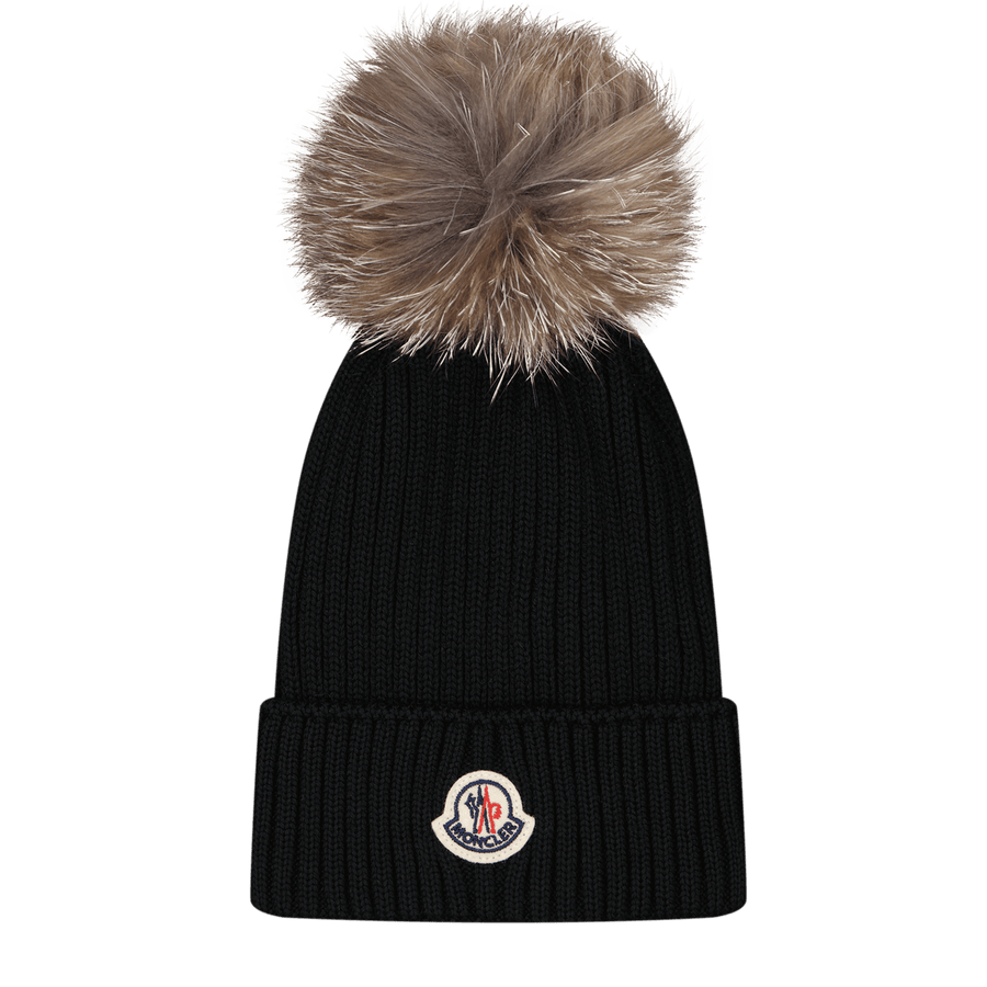 Moncler Kinder Unisex Muts Zwart