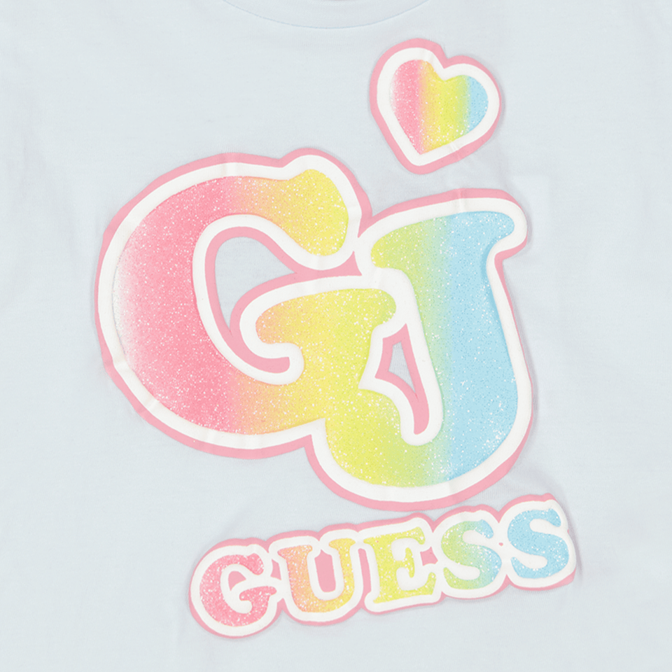 Guess Kinder Meisjes T-Shirt Licht Blauw