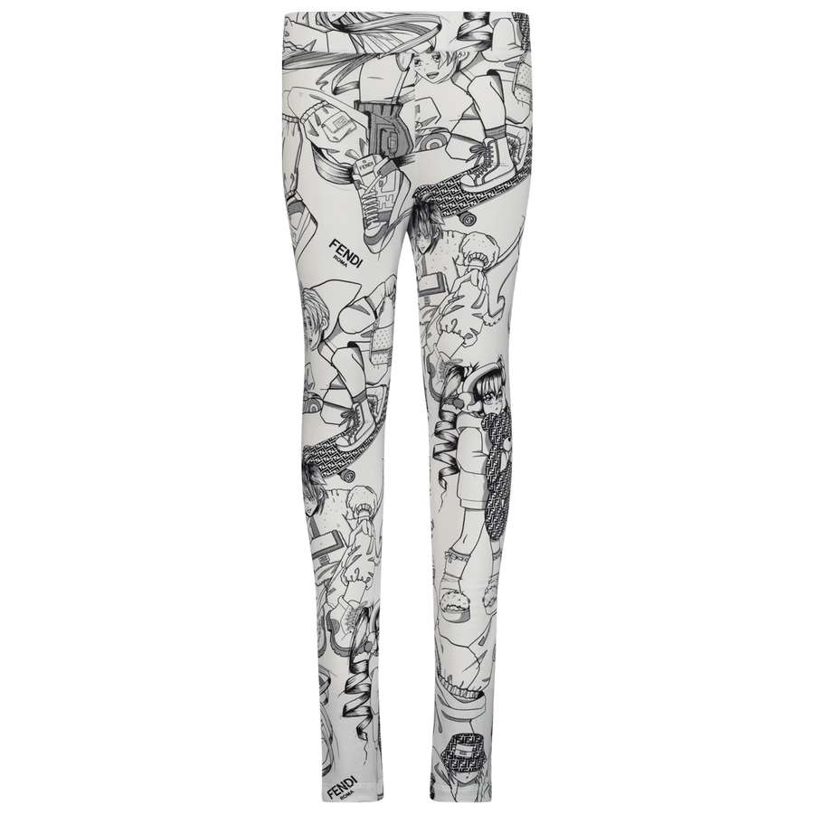 Fendi Kinder Meisjes Leggings Wit
