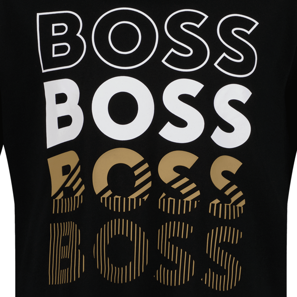 Boss Kinder Jongens T-Shirt Zwart