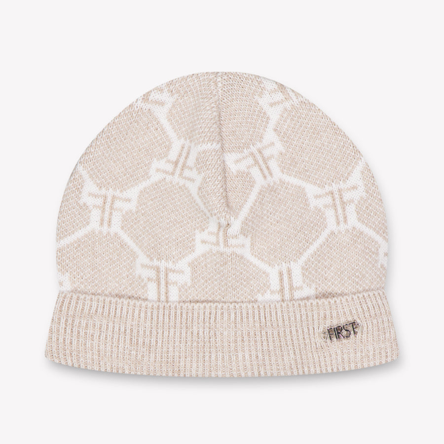 First Baby Boys Beanie in Beige