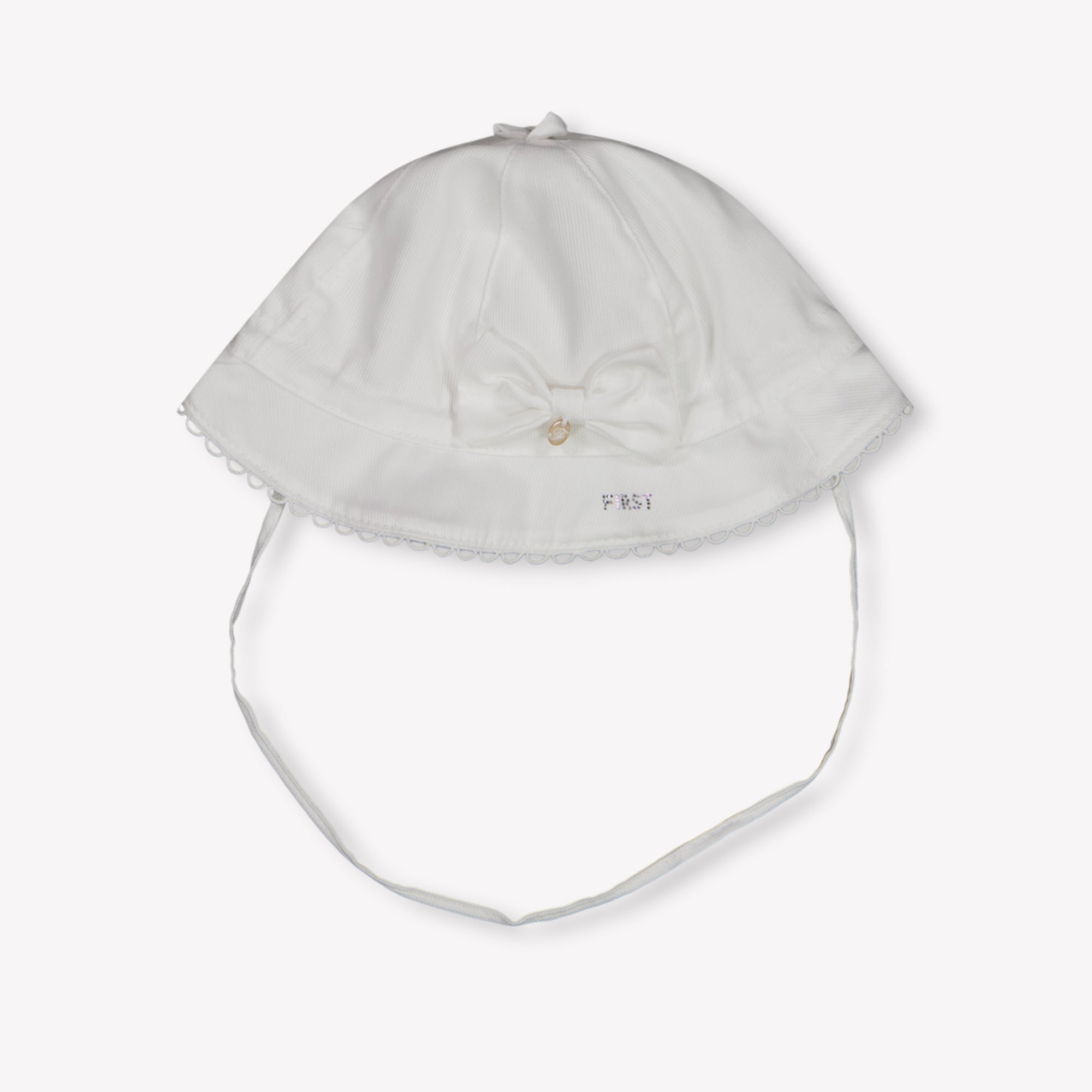 First Baby Girls Hat In White