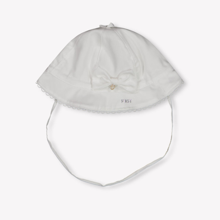 First Baby Girls Hat in White