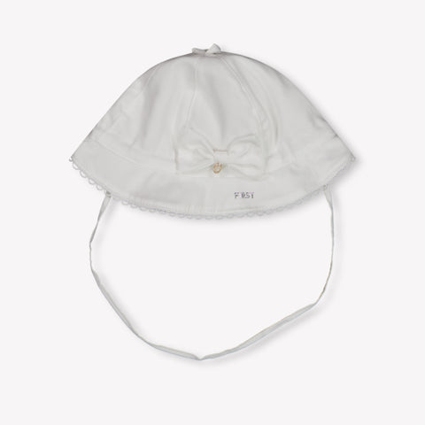 First Baby Girls Hat In White