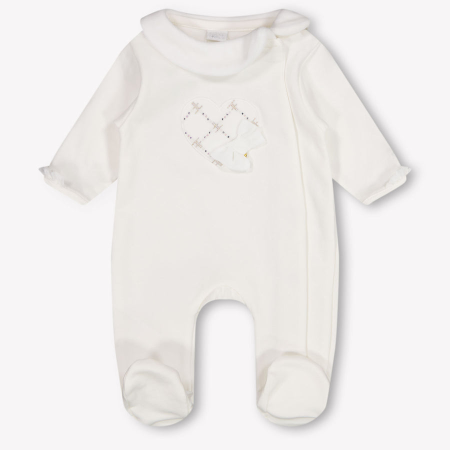 First Baby Meisjes Boxpakje In Off White