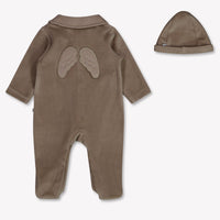 First Baby Unisex Playsuit In Beige