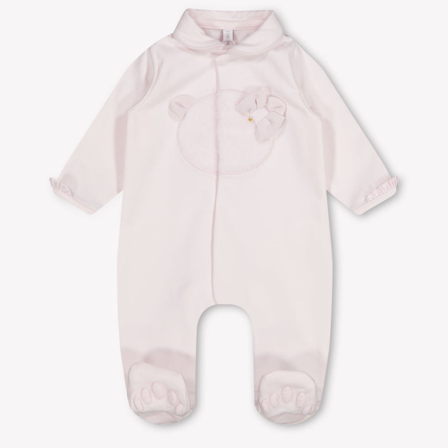 First Baby Girls Playsuit In Light Pink