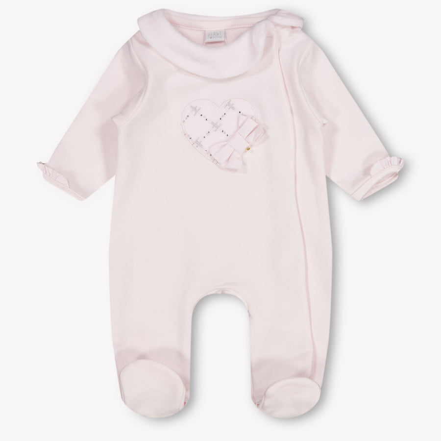 First Baby Girls Playsuit In Light Pink