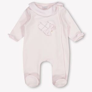 First Baby Girls Playsuit In Light Pink