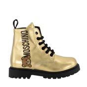 Moschino Kids Girls Boots Gold