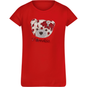 MonnaLisa Kinder Meisjes T-Shirt Rood