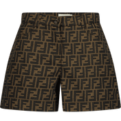 Fendi Kinder Meisjes Shorts Bruin