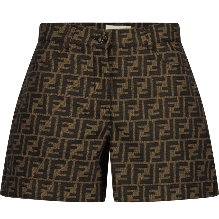 Fendi Kinder Meisjes Shorts Bruin