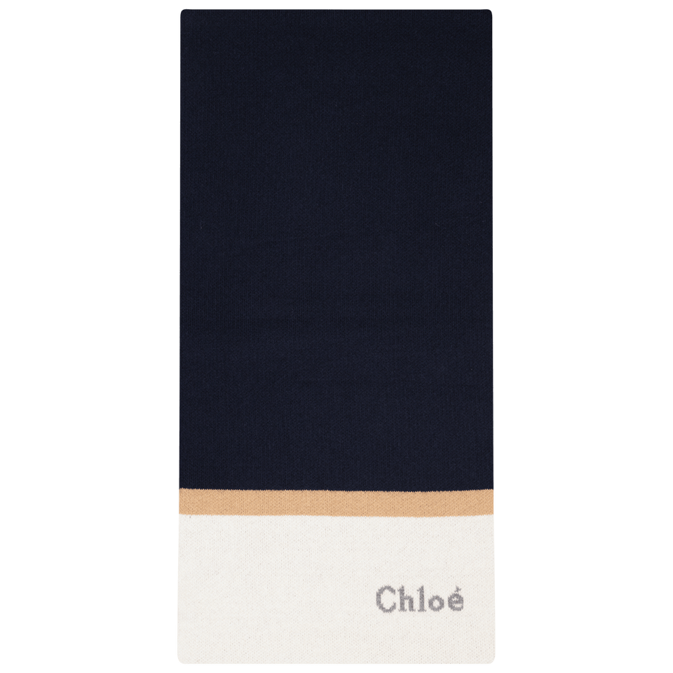 Chloe Kinder Meisjes Sjaals Navy ONE