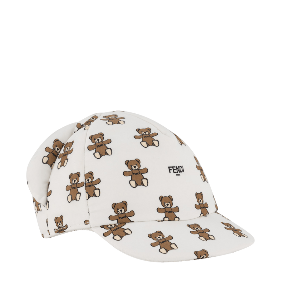 Fendi Baby Unisex Petten Wit 3 mnd