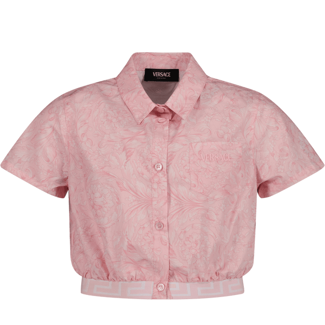 Versace Kinder Meisjes Blouse Licht Roze 4Y