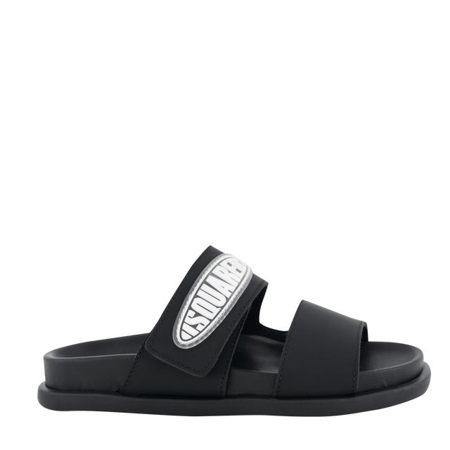 Dsquared2 Kinder Unisex Slippers Zwart 27