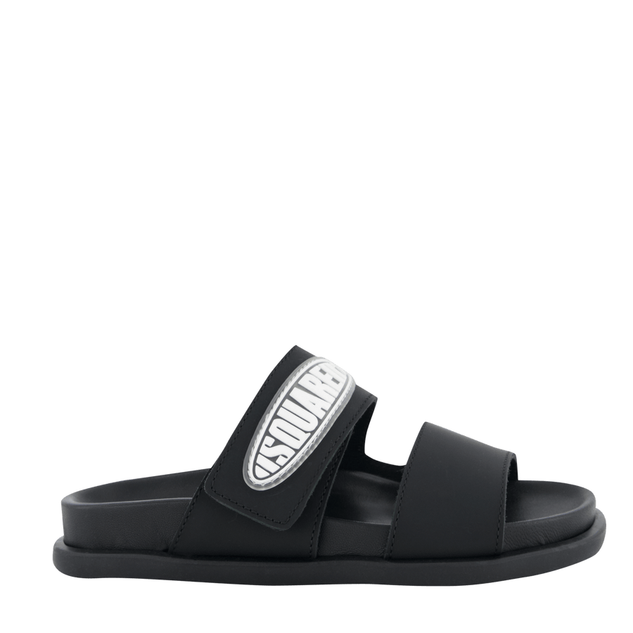 Dsquared2 Kinder Unisex Slippers Zwart