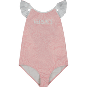 Versace Kids Girls Swimwear Light Pink