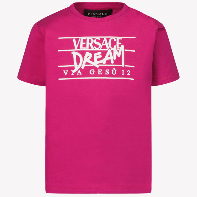 Versace Kinder Meisjes T-Shirt In Donker Roze