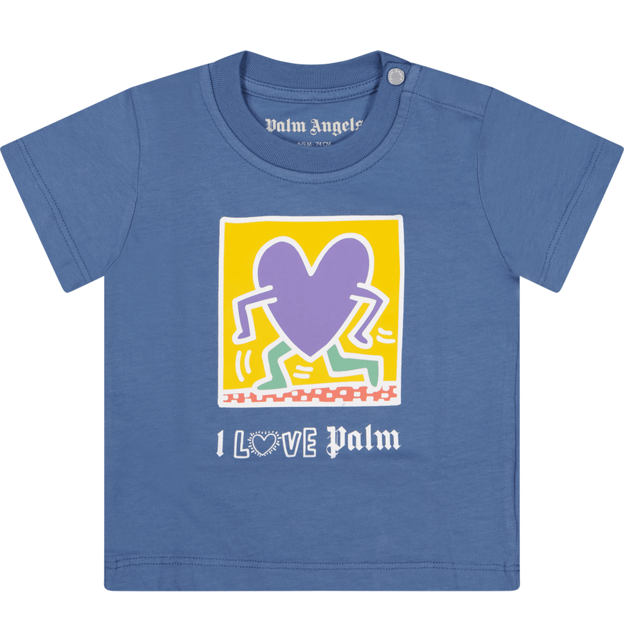 Palm Angels Baby Jongens T-Shirt Blauw