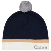 Chloe Kids Girls Bonnet Navy