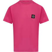 Stone Island Kinder Jongens T-Shirt Fuchsia