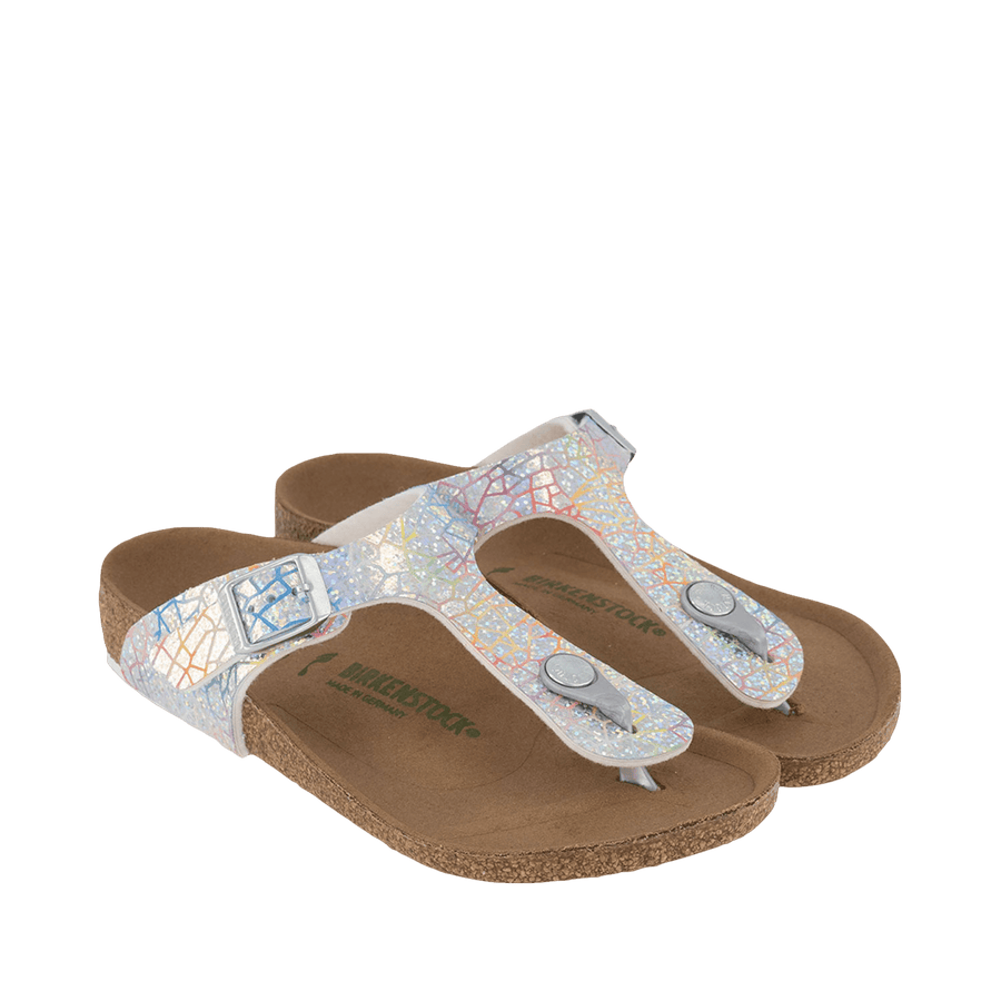 Birkenstock Kinder Meisjes Slippers Zilver 31
