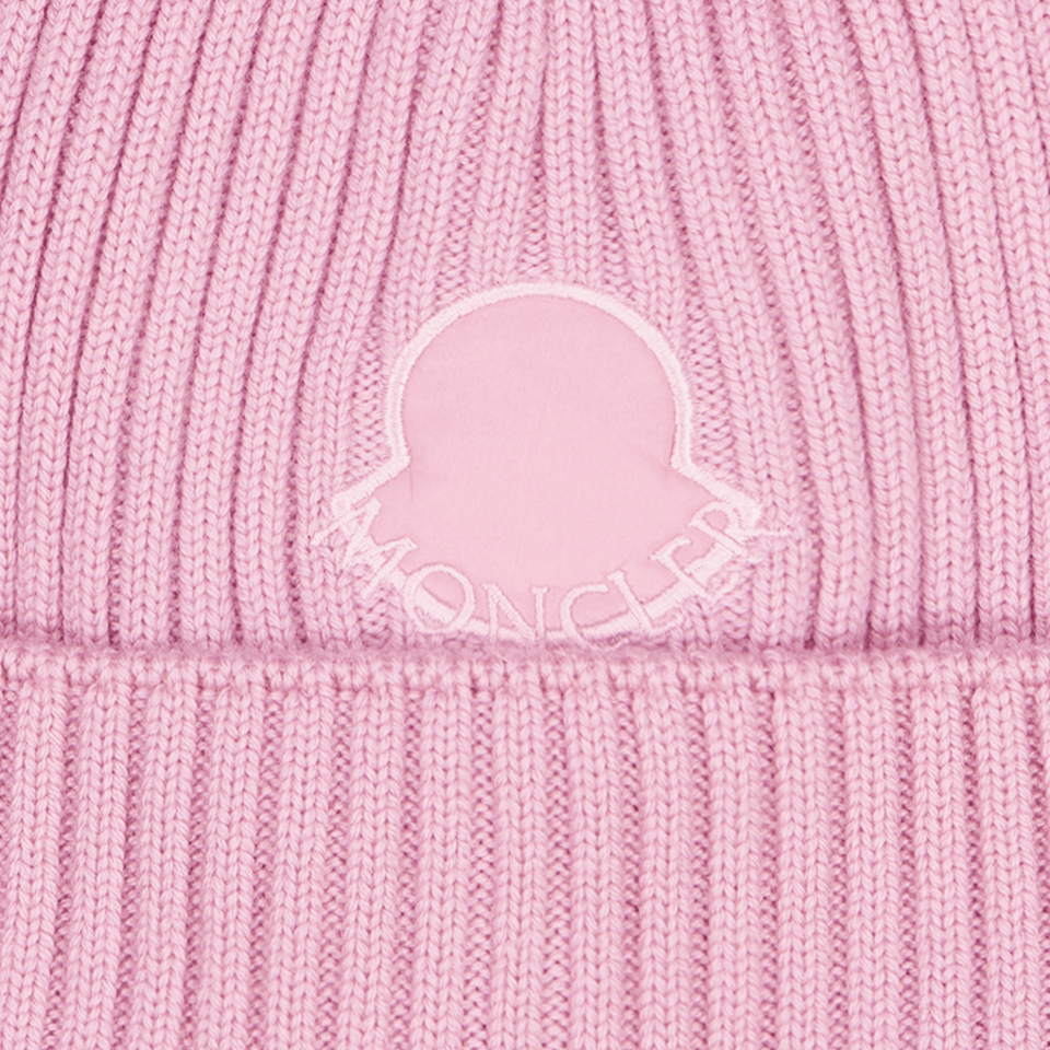 Moncler Kinder Meisjes Muts Licht Roze