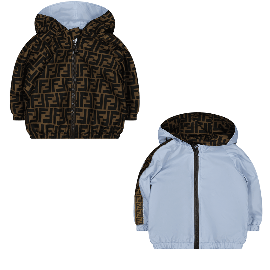 Fendi Baby Unisex Jacket Light Blue