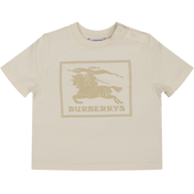 Burberry Baby Unisex T Shirt Licht Beige