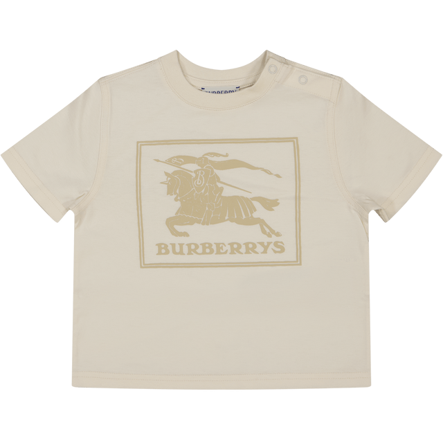 Burberry Baby Unisex T Shirt Licht Beige 6 mnd