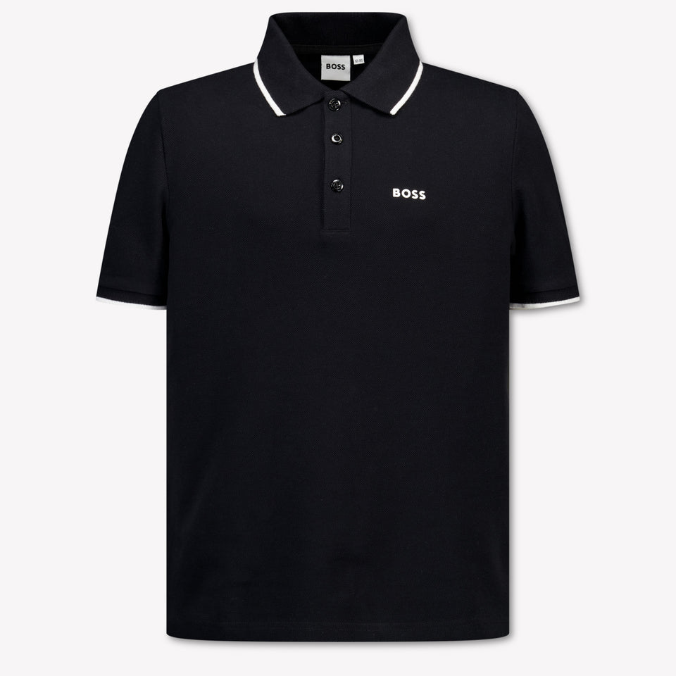 Boss Kids Boys Polo In Black