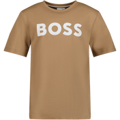 Boss Kids Boys T-Shirt Beige