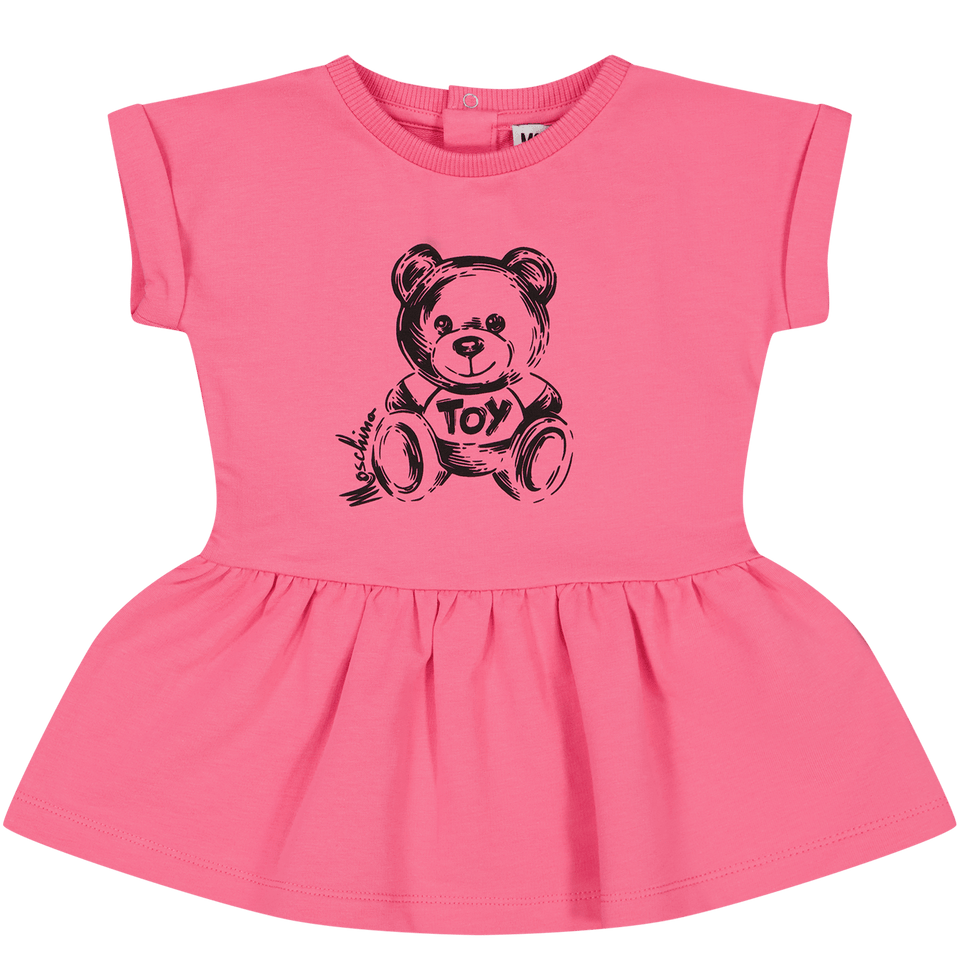 Moschino Baby Meisjes Jurkje Fuchsia 3/6