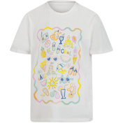 Stella McCartney Kinder Meisjes T-Shirt Off White