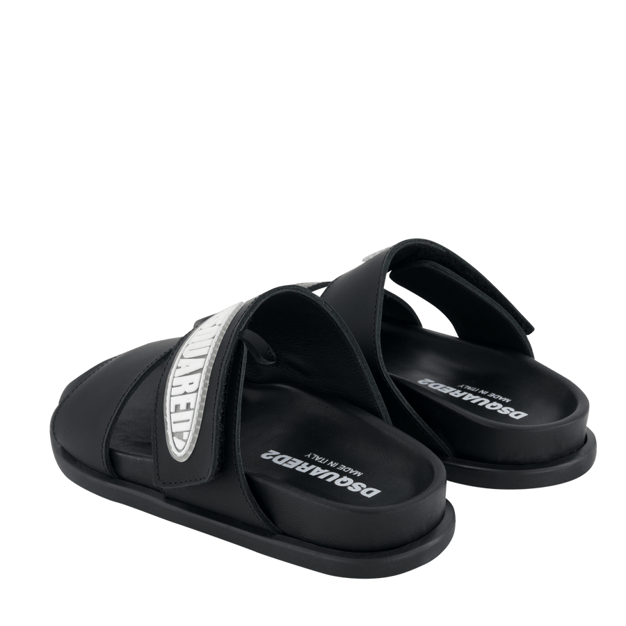 Dsquared2 Kinder Unisex Slippers Zwart